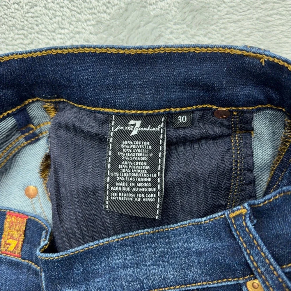 7 For All Mankind Jeans Womens 30 Blue Josefina High Waist Slim Boyfriend Denim - Picture 3 of 8